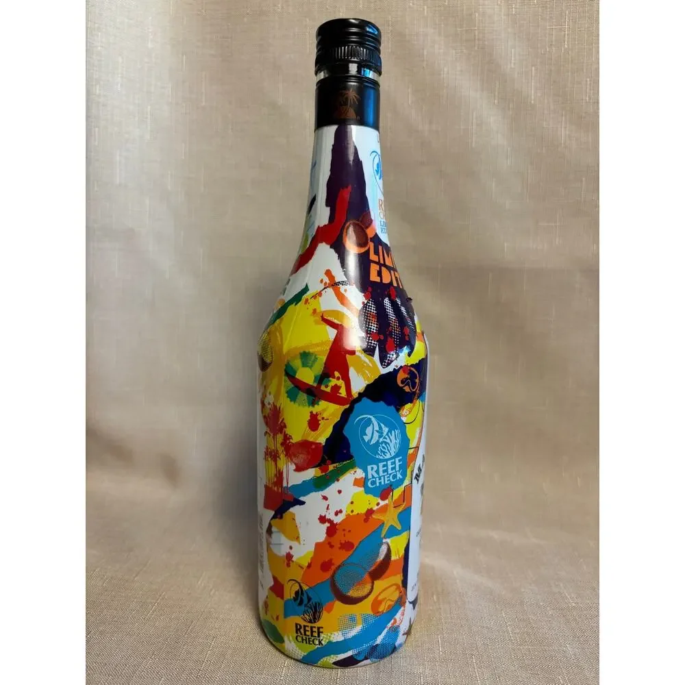 2008 Malibu Coconut Caribbean Rum Reef Check Limited Edition 750ml Bottle Empty